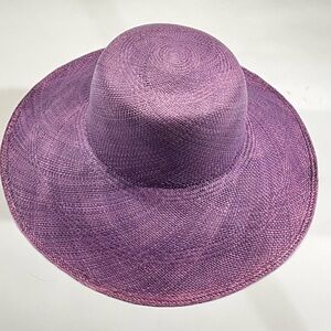 Panama Straw  Purple Women's Sun Hat 👒 New No Tag
